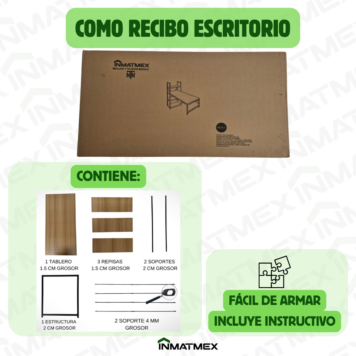 Escritorio Con Repisas Laterales