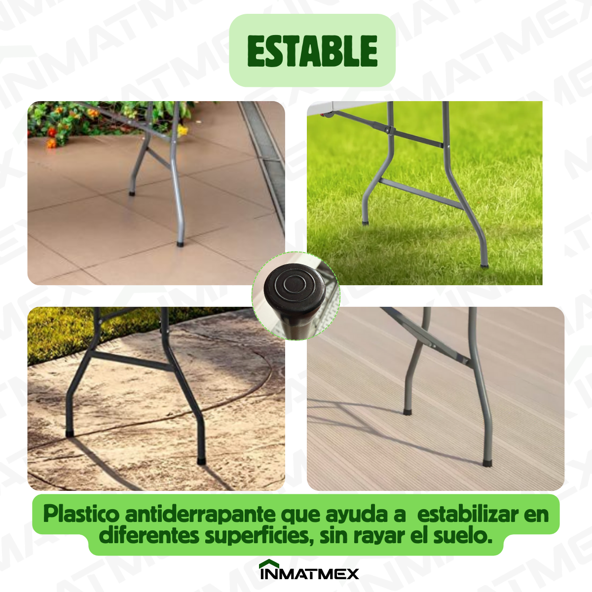 Mesa Plegable Blanca Tipo Portafolio