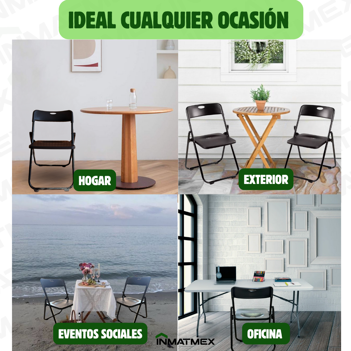 Silla Plegable Negra