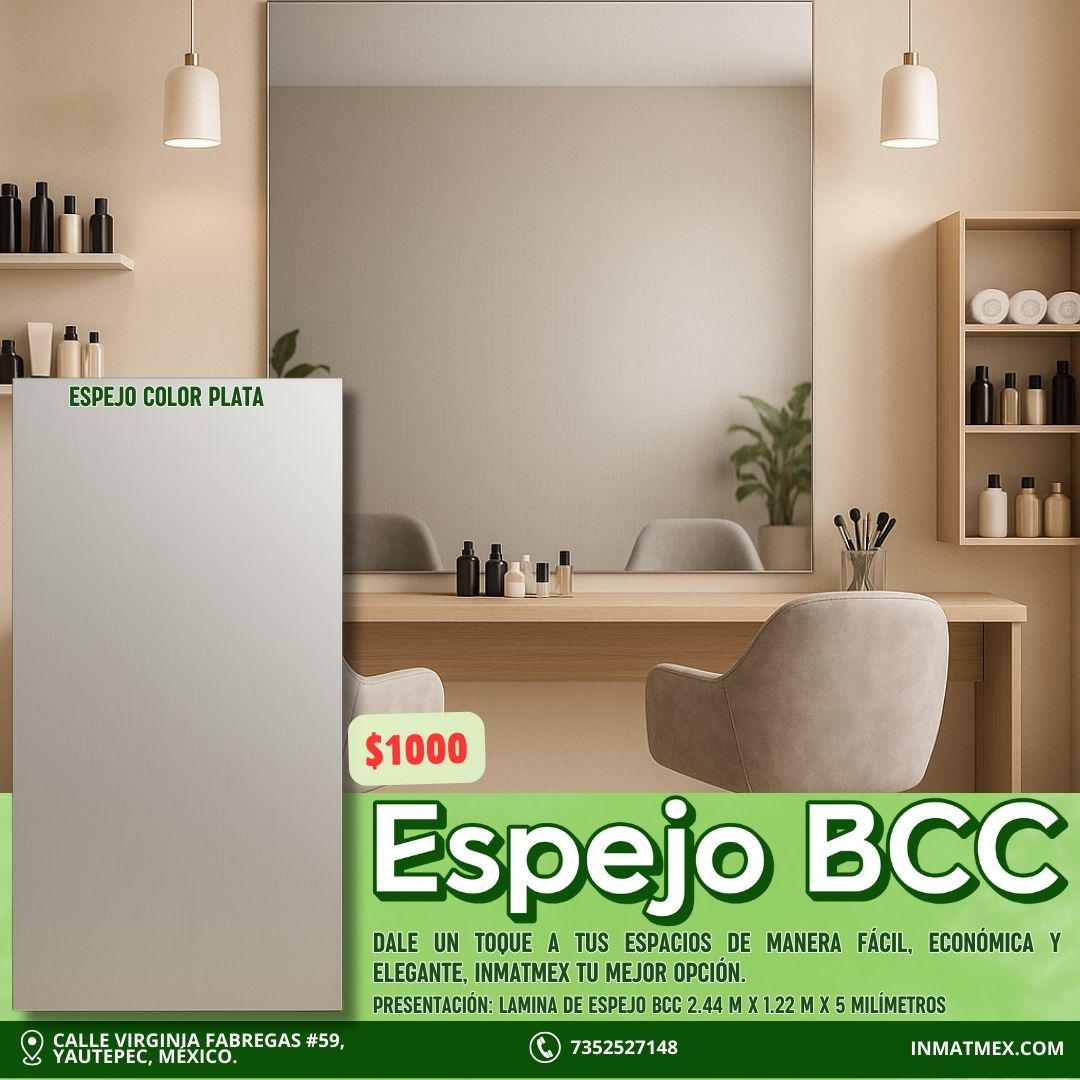 Placa de espejo BCC Color Plata