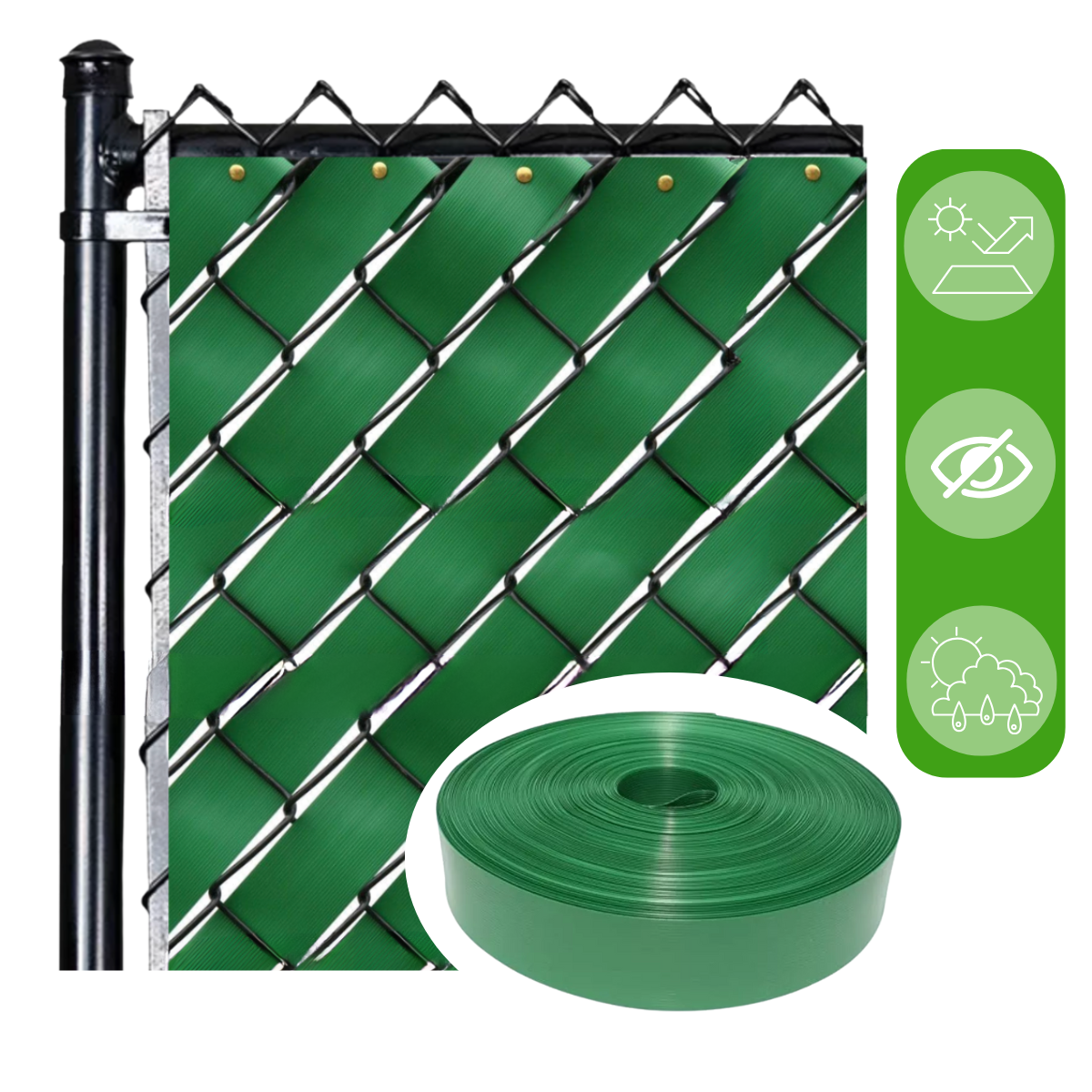 Cinta Verde Rompevientos Para Malla Ciclonica – Mallas Y Tejidos