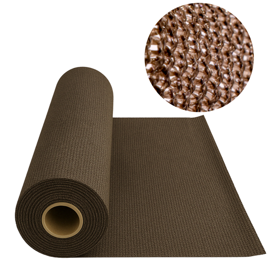 Rollo Malla Sombra Raschel 90% Sombra 5 M X 100 M CAFE