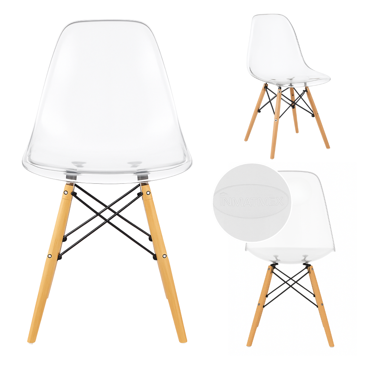 Silla Eames Cristal Transparente