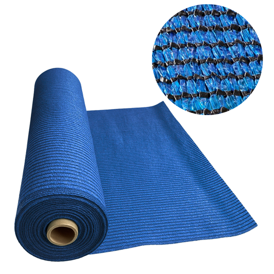 Rollo Malla Sombra Raschel 90% Sombra 5 M X 100 M AZUL