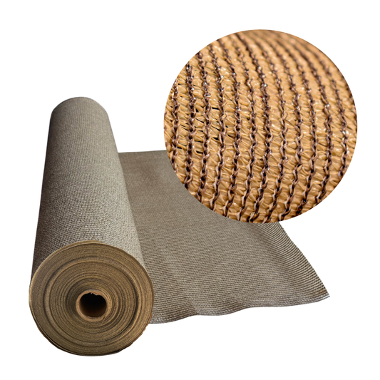 Rollo Malla Sombra Raschel 90% Sombra 2 M X 100 M BEIGE