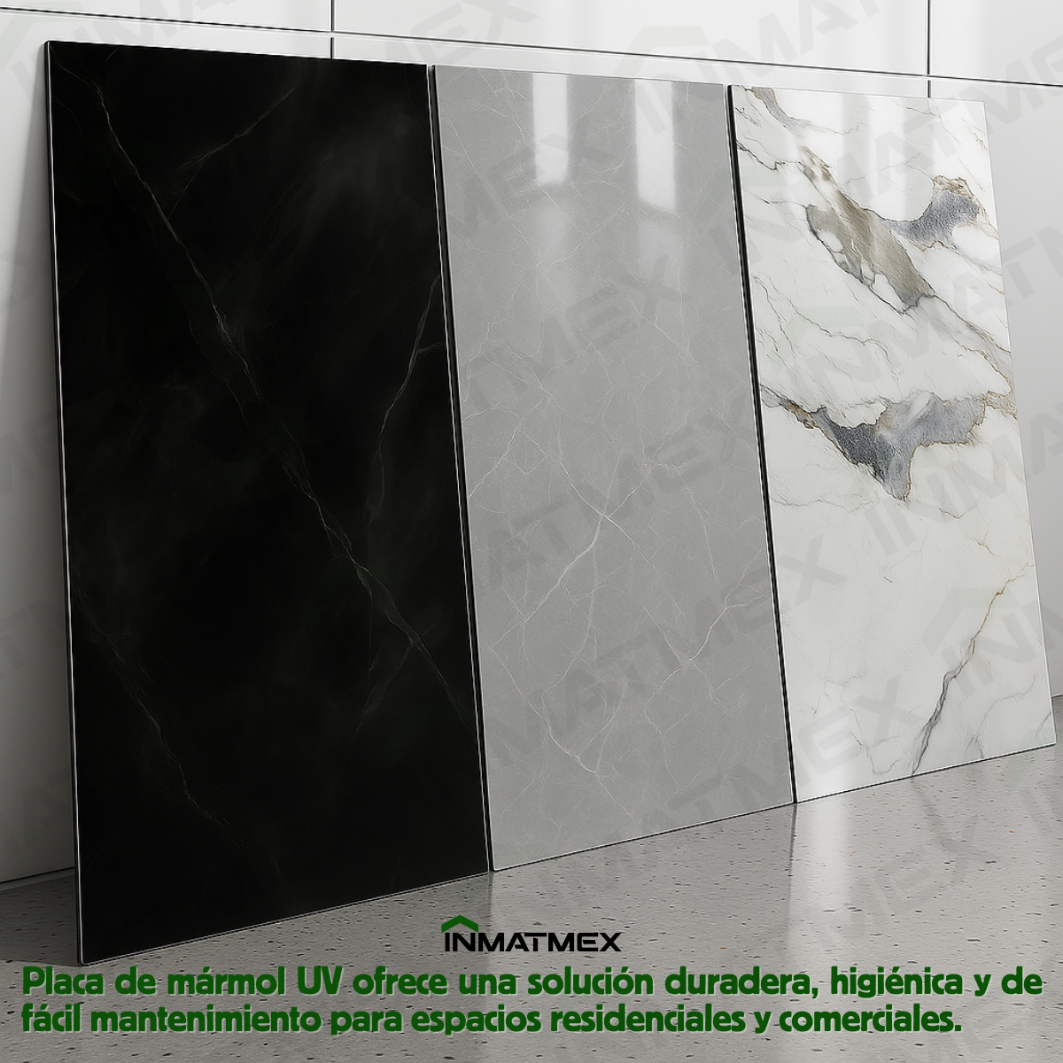 Lamina tipo Mármol GRIS 122 CM X 244 CM
