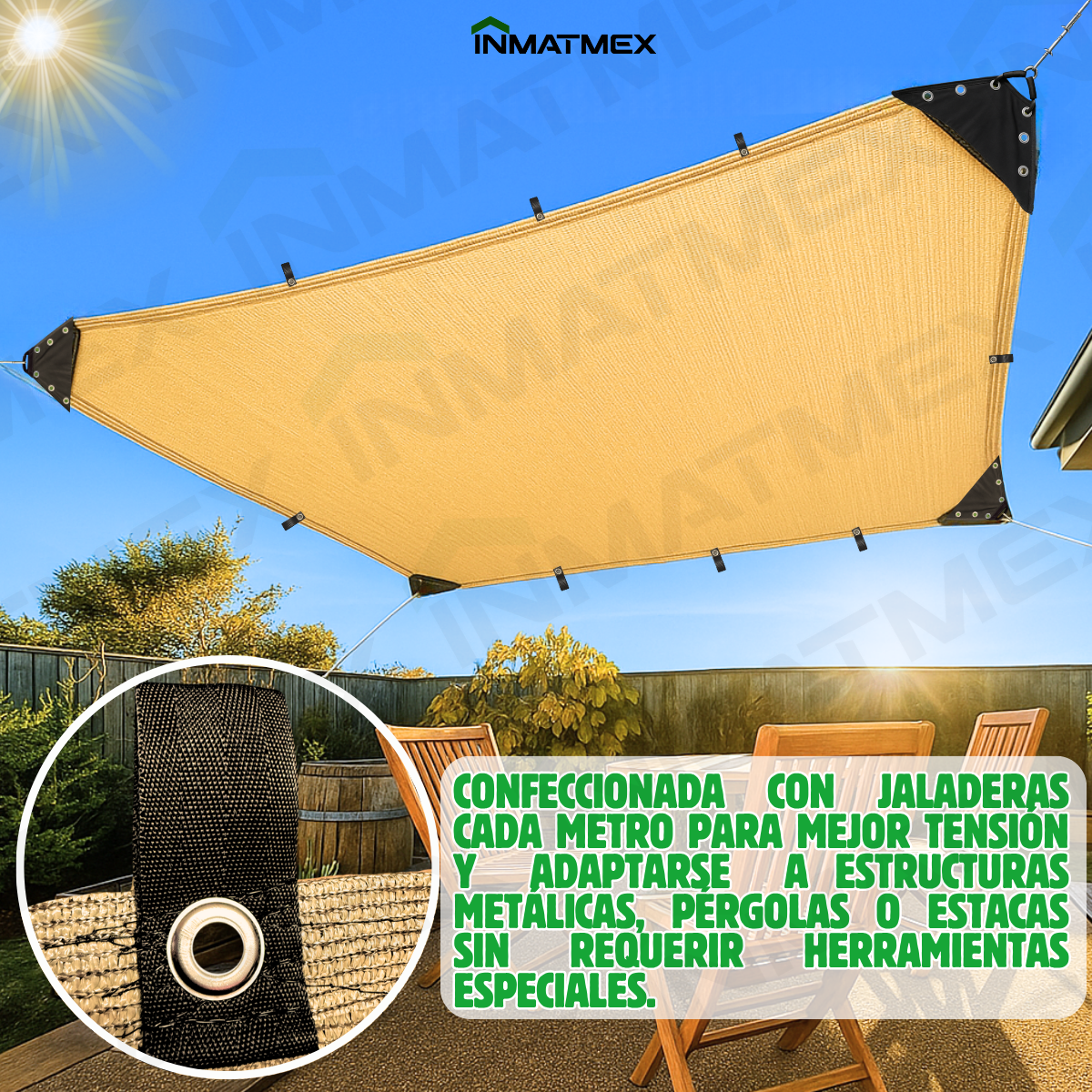 Malla Sombra 8 x 8 M