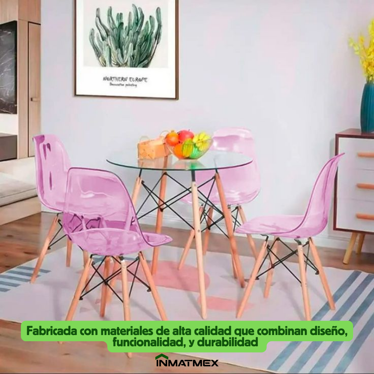 Silla Eames Cristal Rosa