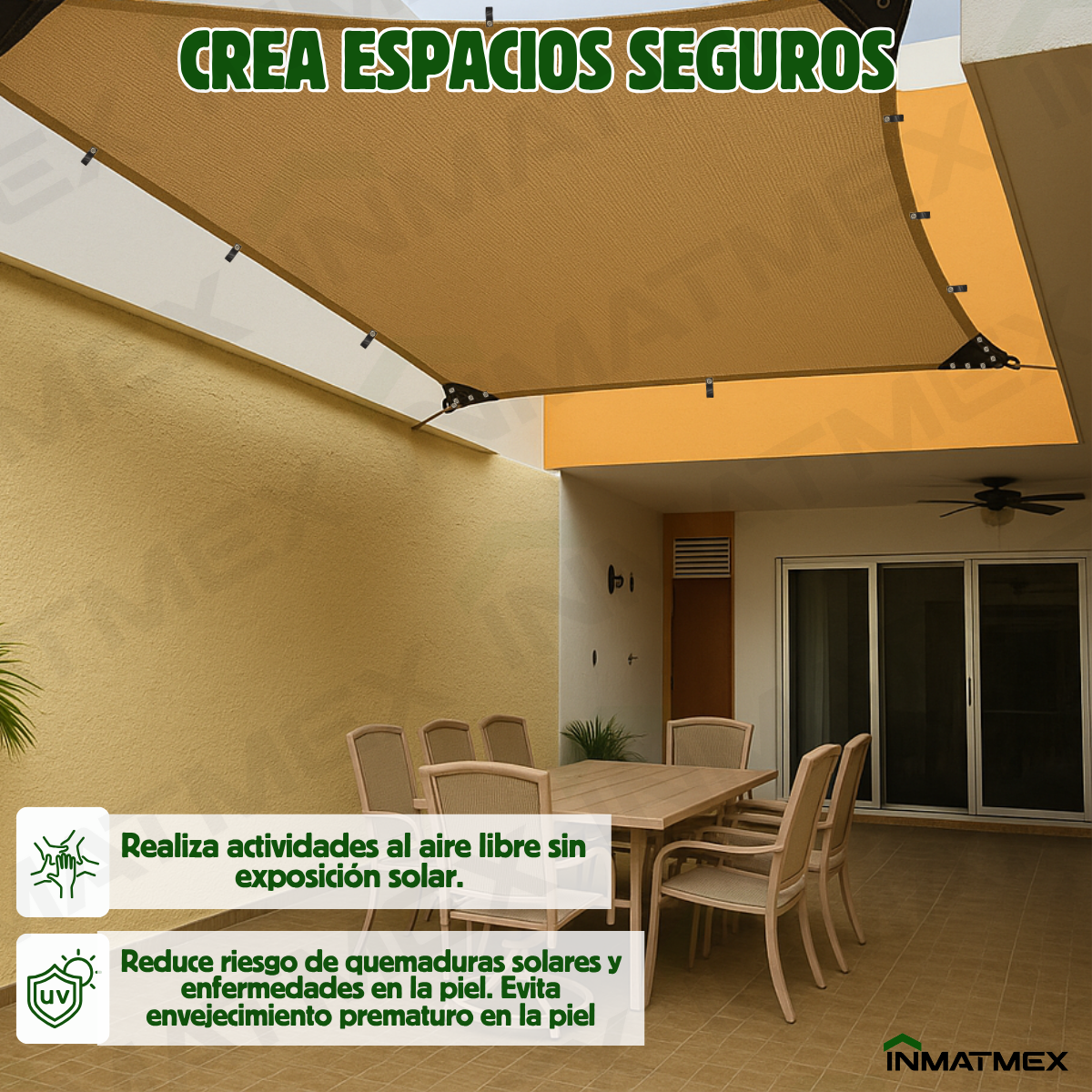 Malla Sombra 8 x 8 M