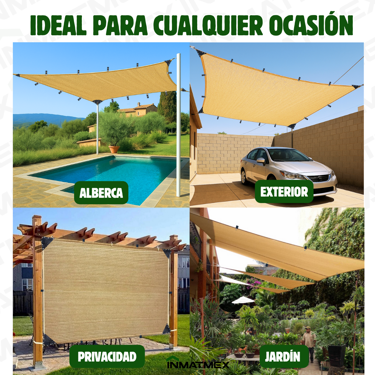 Malla Sombra 8 x 8 M