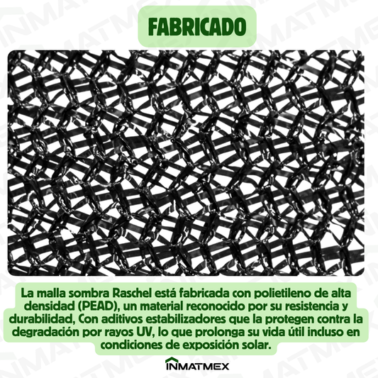 Rollo Malla Sombra Raschel 70% Sombra 4 M X 100 M NEGRO