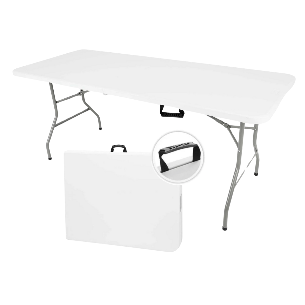 Mesa Plegable Blanca Tipo Portafolio
