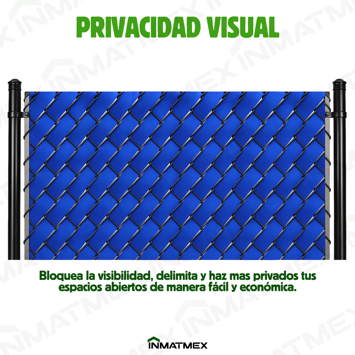 Cinta Azul Rompevientos Para Malla Ciclonica 6.9 CM