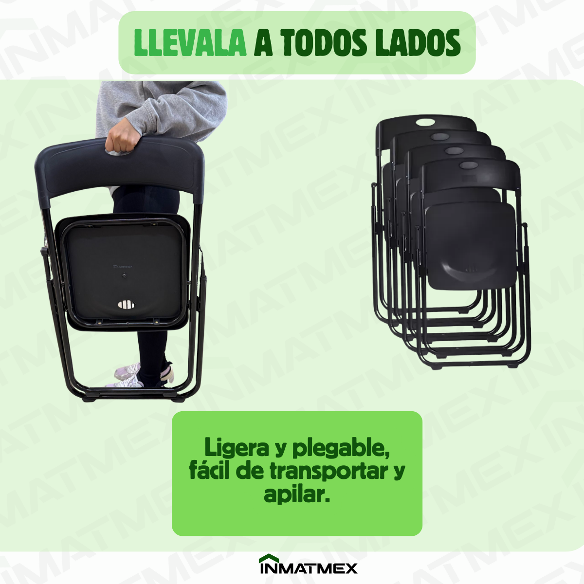 Silla Plegable Negra