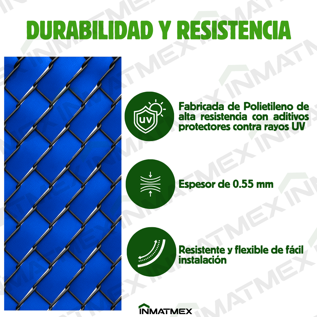 Cinta Azul Rompevientos Para Malla Ciclonica 5.5 CM