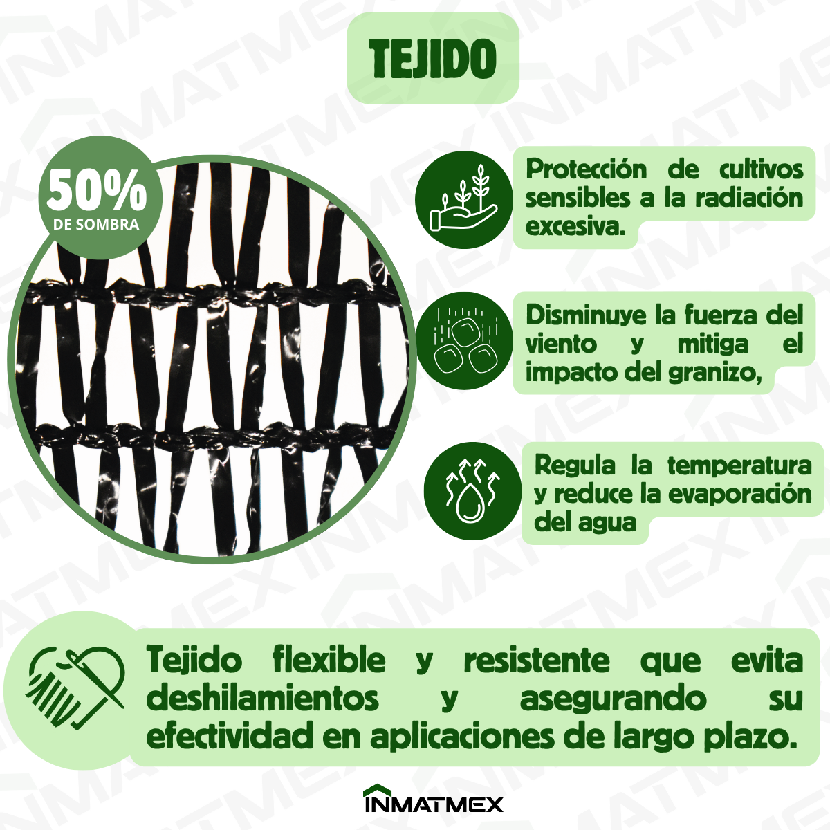 Rollo Malla Sombra Raschel 50% Sombra 4 M X 100 M NEGRO