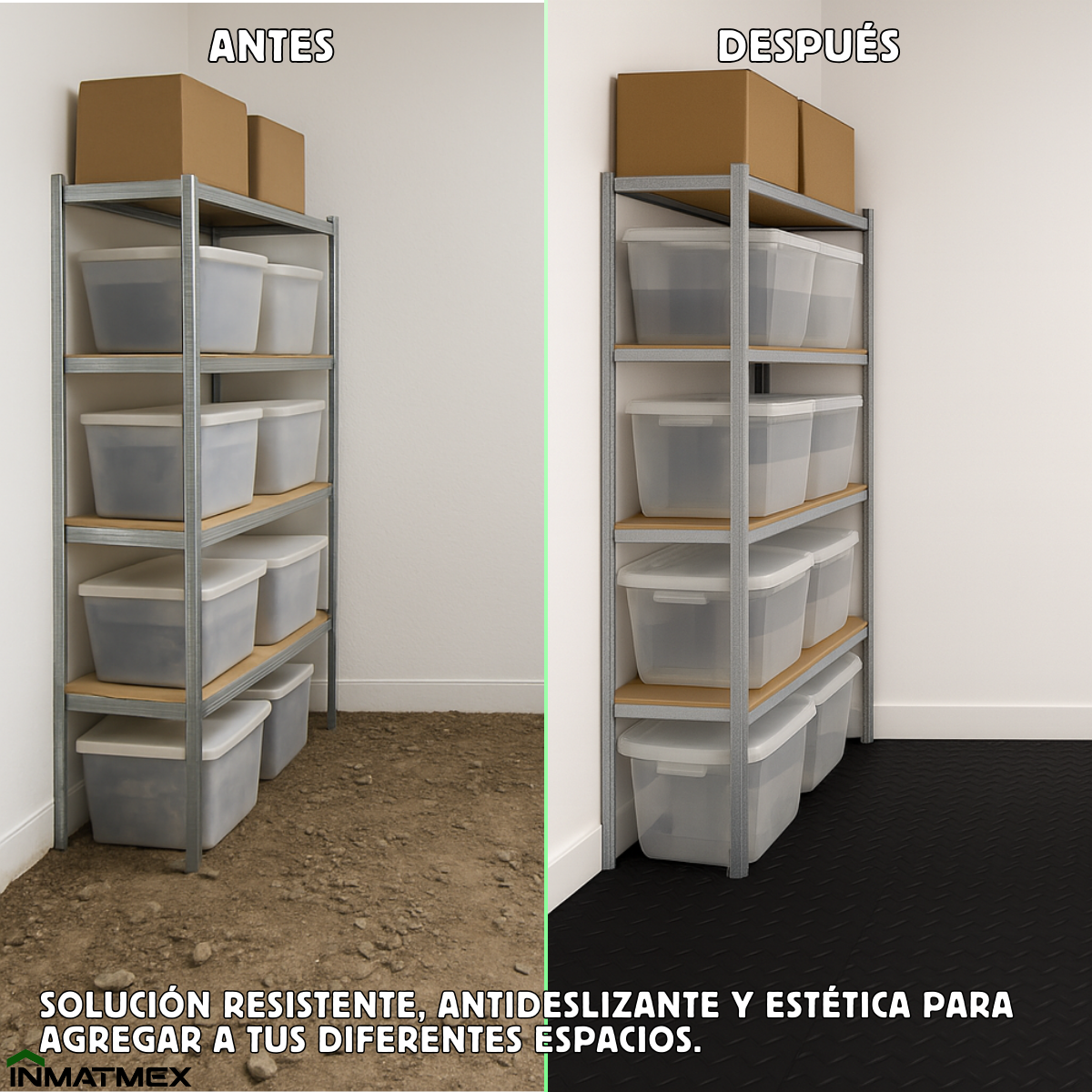 Rollo De Piso Espiga Negro Antideslizante 2.10 M X 20 M