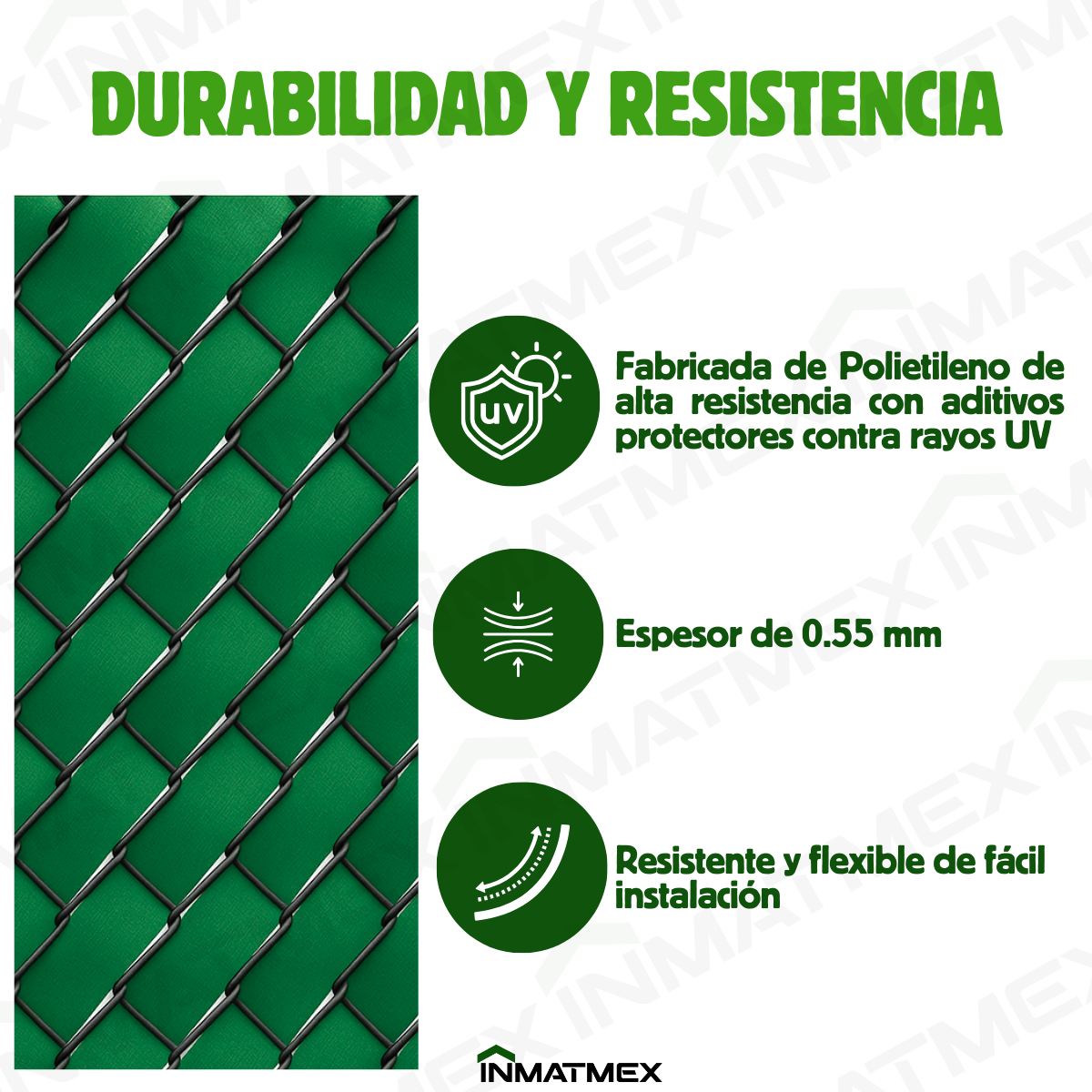 Cinta Verde Rompevientos Para Malla Ciclonica 6.9 CM