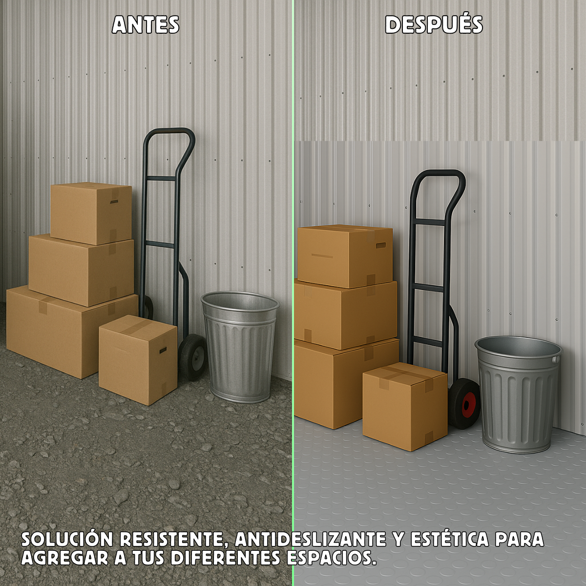 Rollo De Piso Tachón Gris Antideslizante 2.10 M X 20 M
