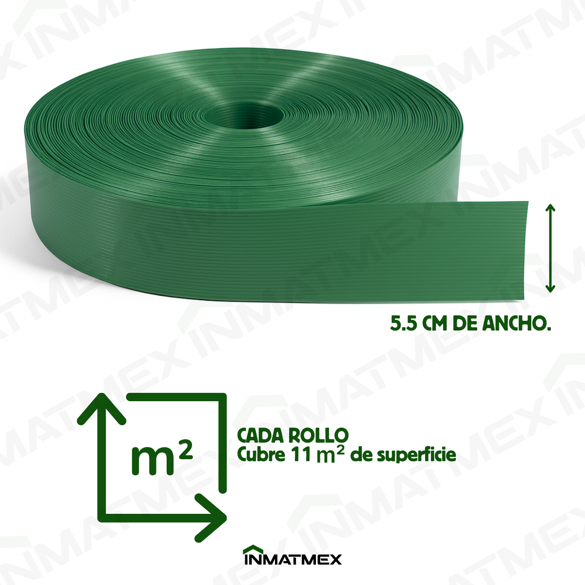 Cinta Verde Rompevientos Para Malla Ciclonica 5.5 CM
