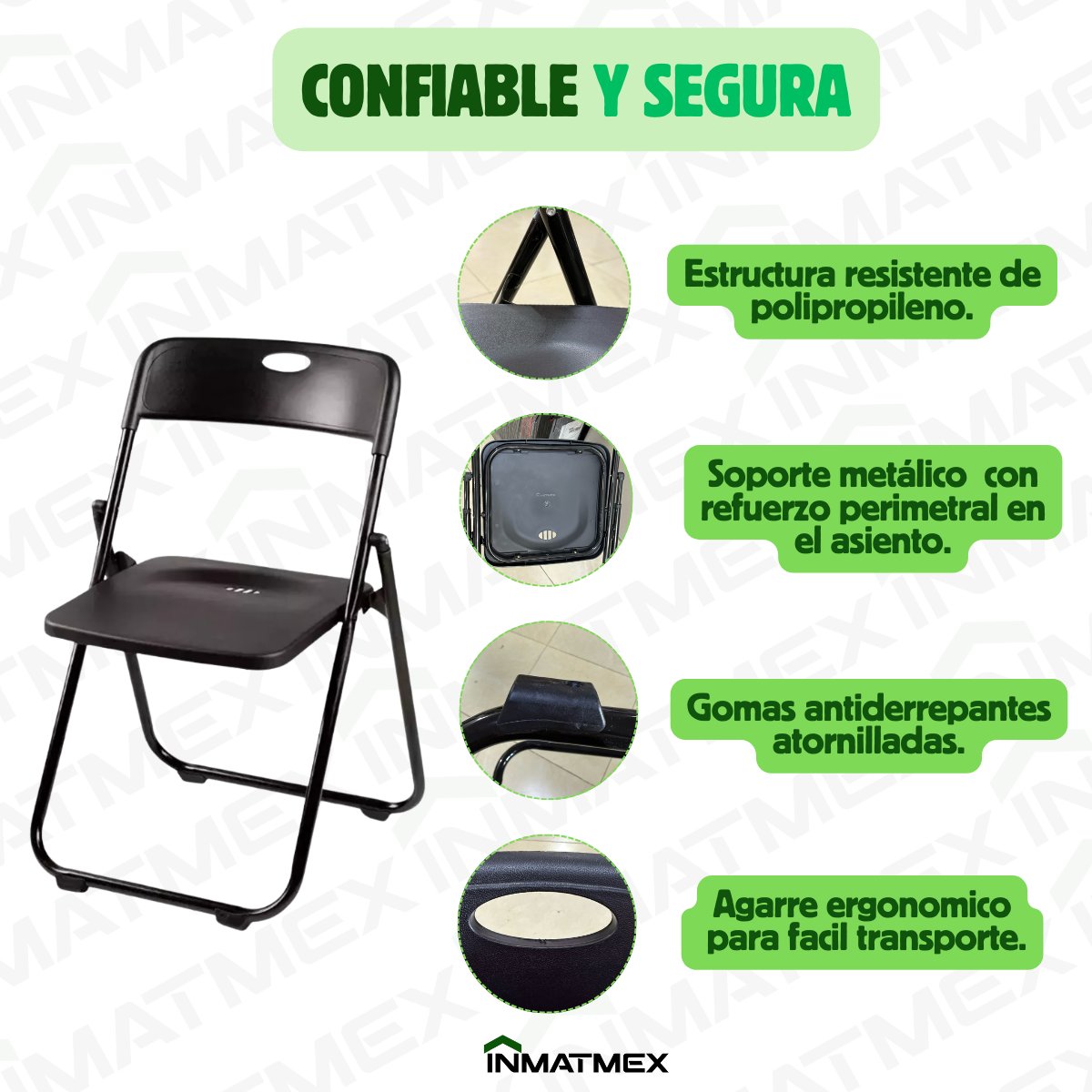 Silla Plegable Negra