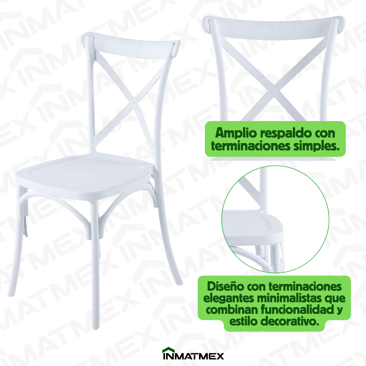 Silla Crossback Blanca