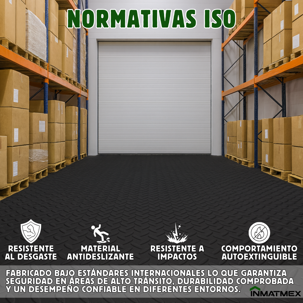 Rollo De Piso Espiga Negro Antideslizante 2.10 M X 20 M