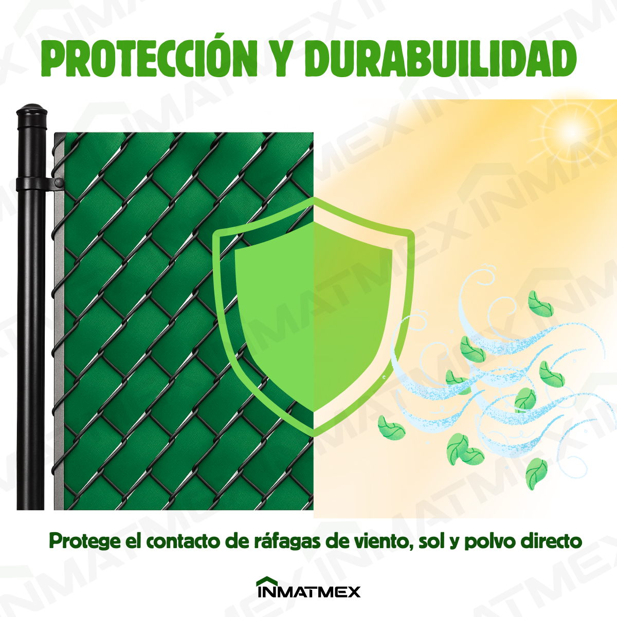Cinta Verde Rompevientos Para Malla Ciclonica 6.9 CM