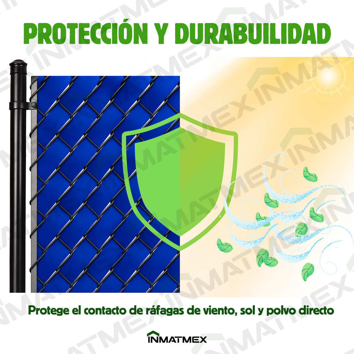 Cinta Azul Rompevientos Para Malla Ciclonica 5.5 CM