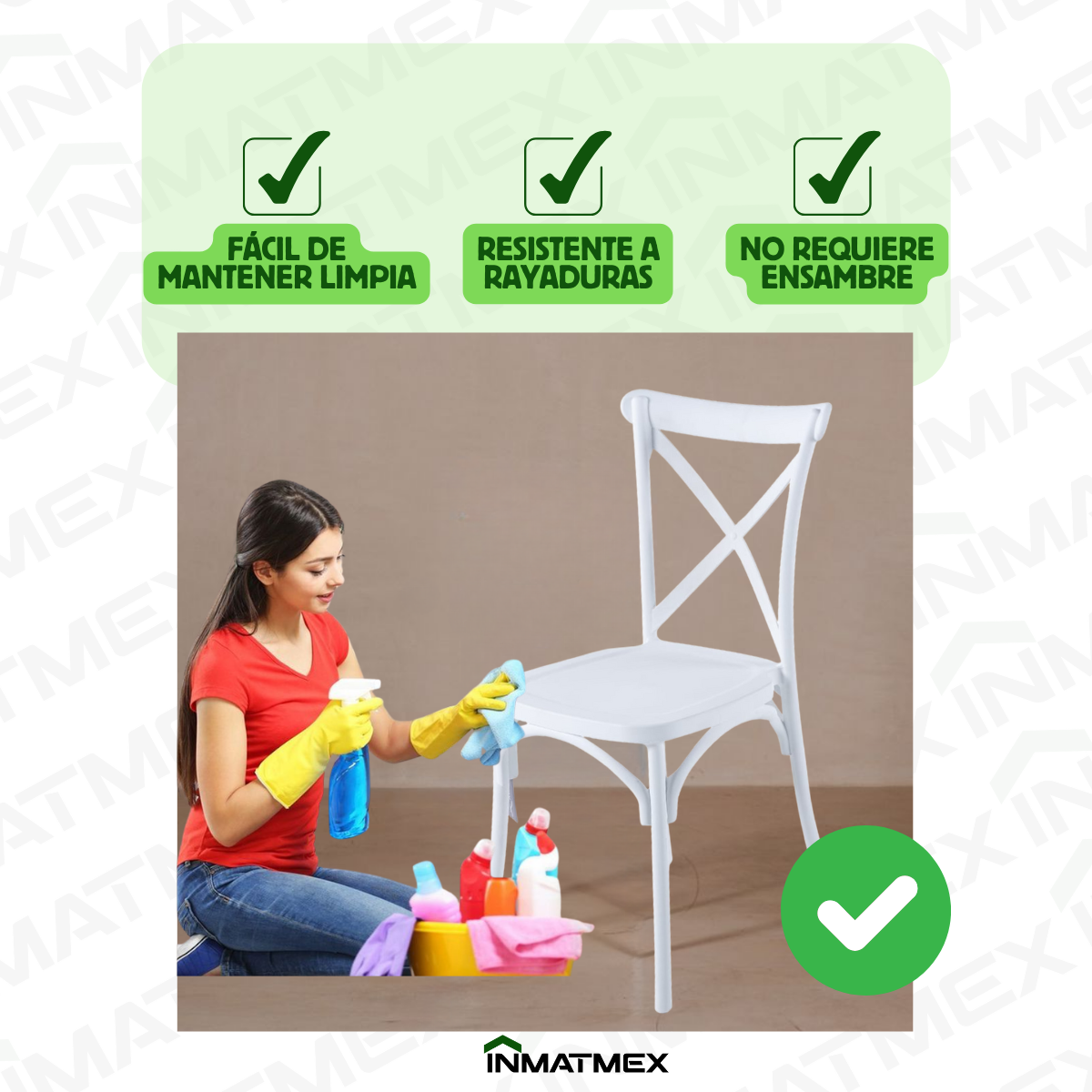 Silla Crossback Blanca