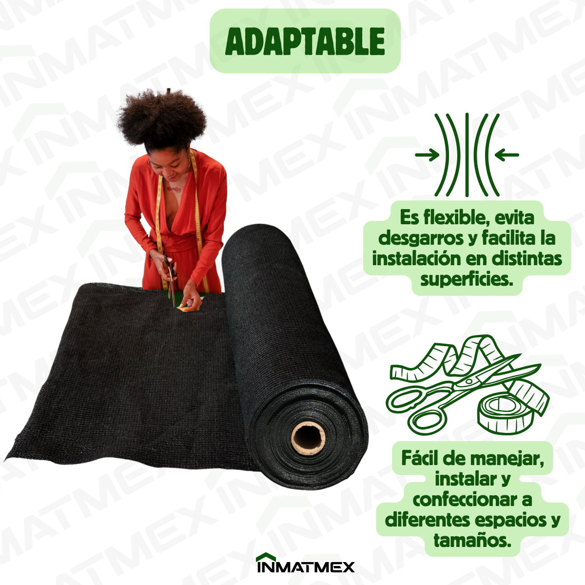 Rollo Malla Sombra Raschel 50% Sombra 4 M X 100 M NEGRO