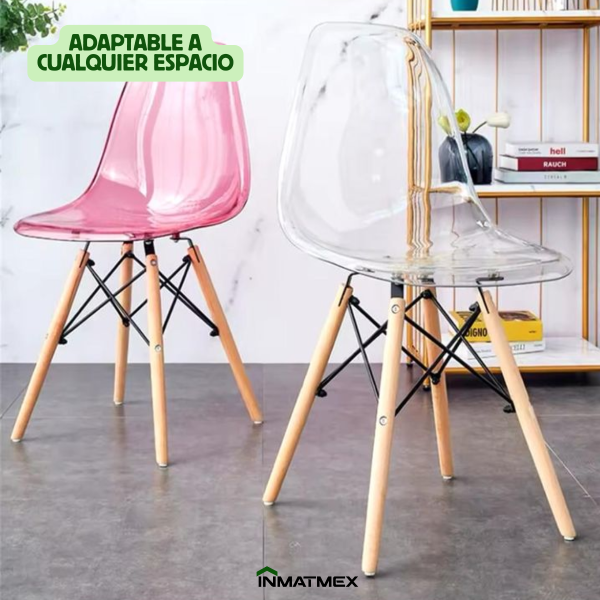 Silla Eames Cristal Rosa