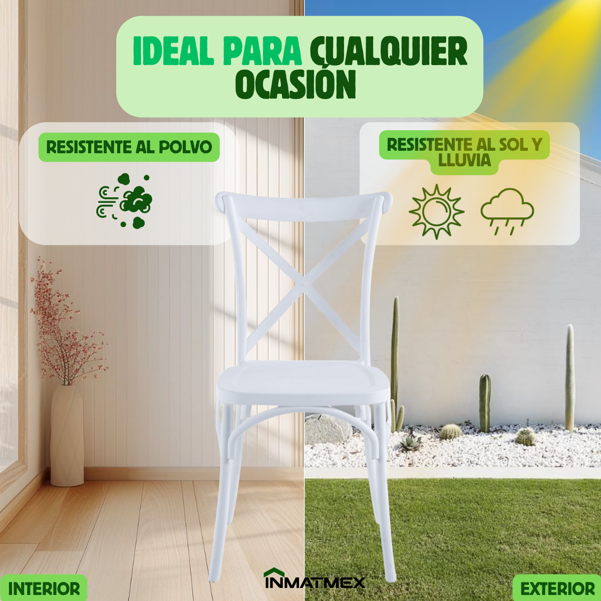 Silla Crossback Blanca
