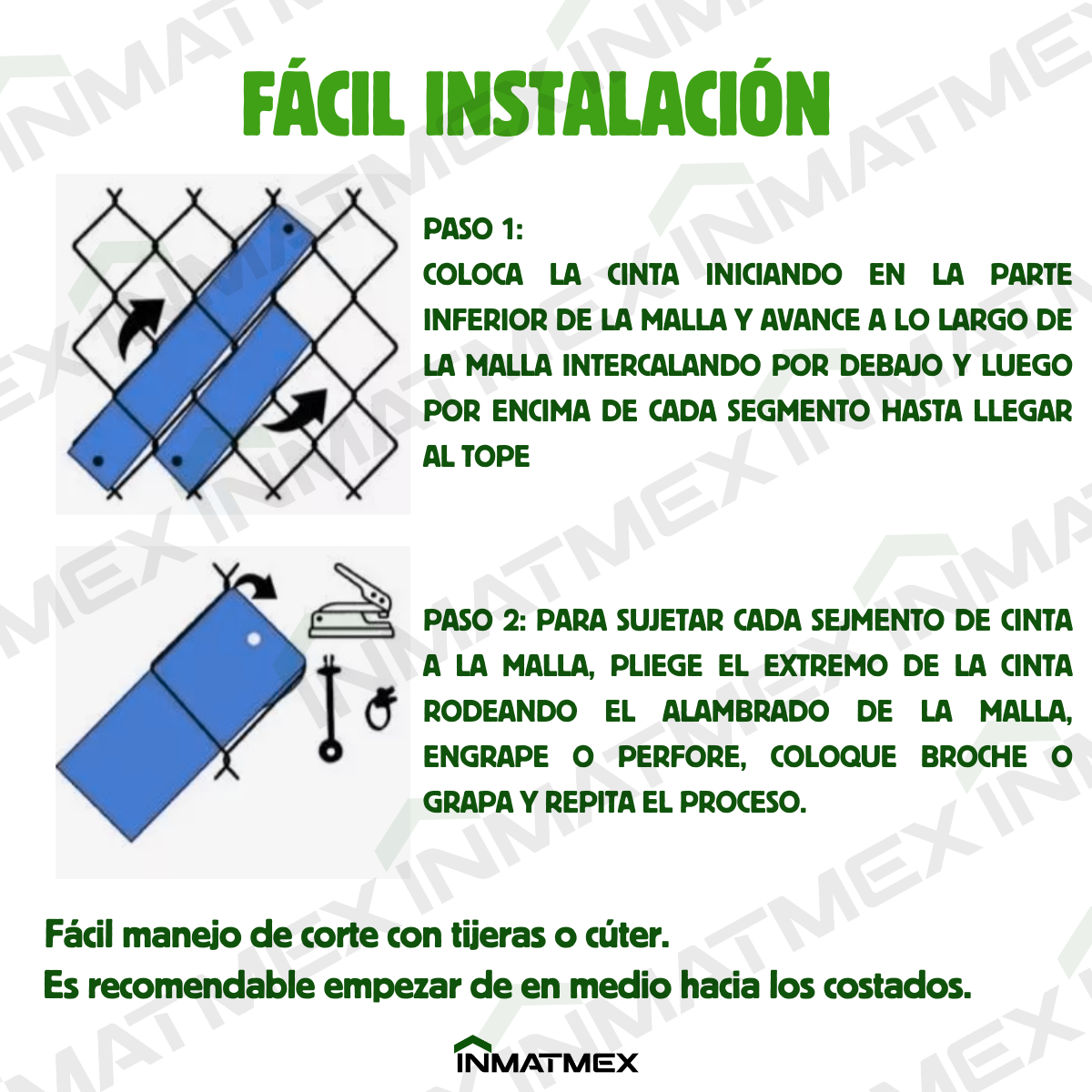 Cinta Azul Rompevientos Para Malla Ciclonica 5.5 CM