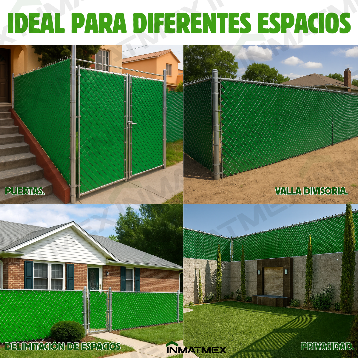 Cinta Verde Rompevientos Para Malla Ciclonica 6.9 CM