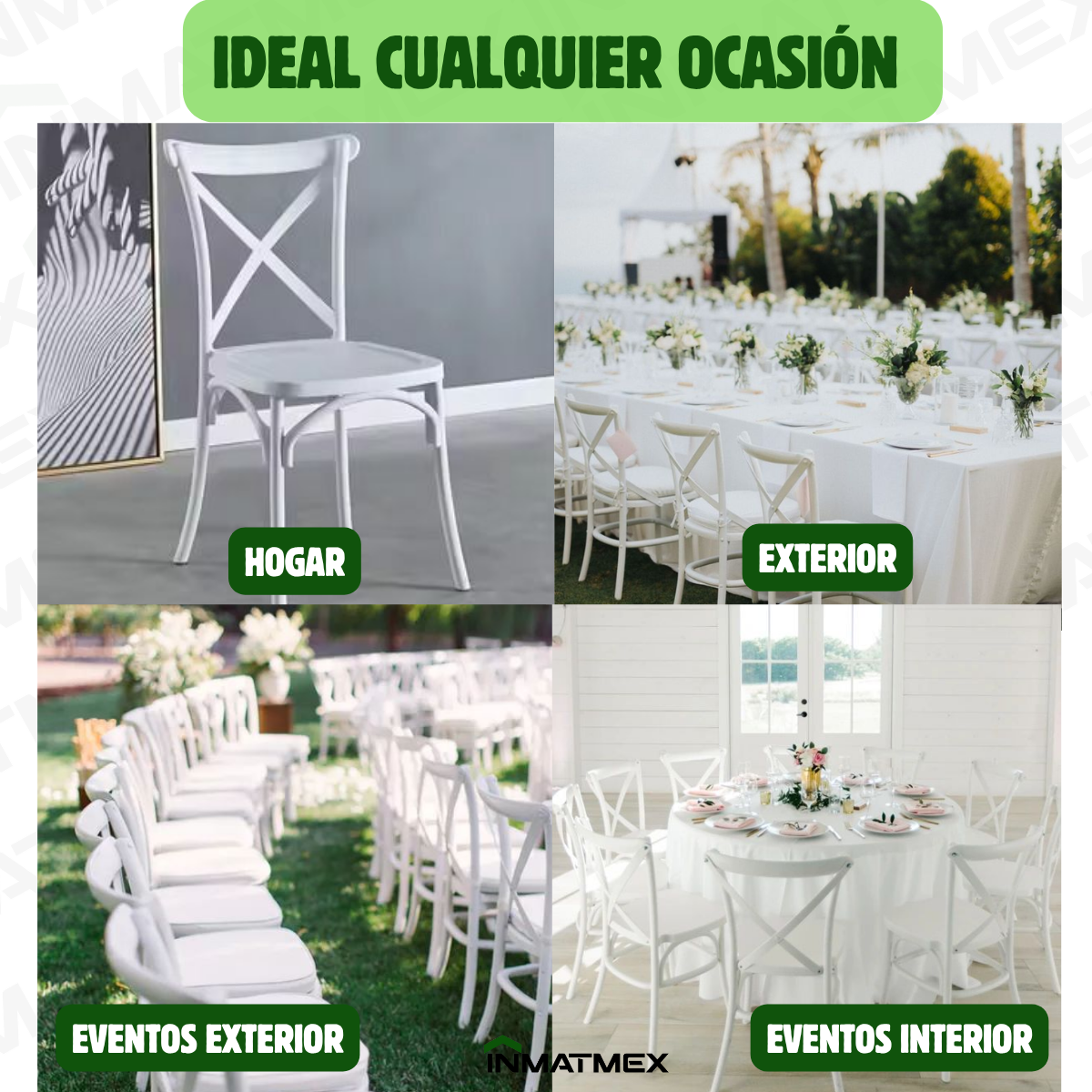 Silla Crossback Blanca