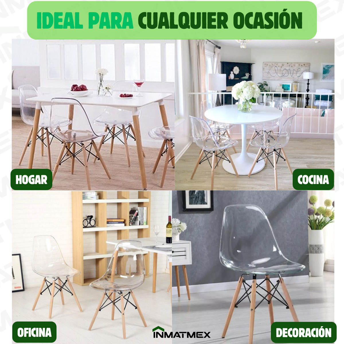 Silla Eames Cristal Transparente