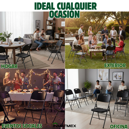 Silla Plegable Negra Inmatmex