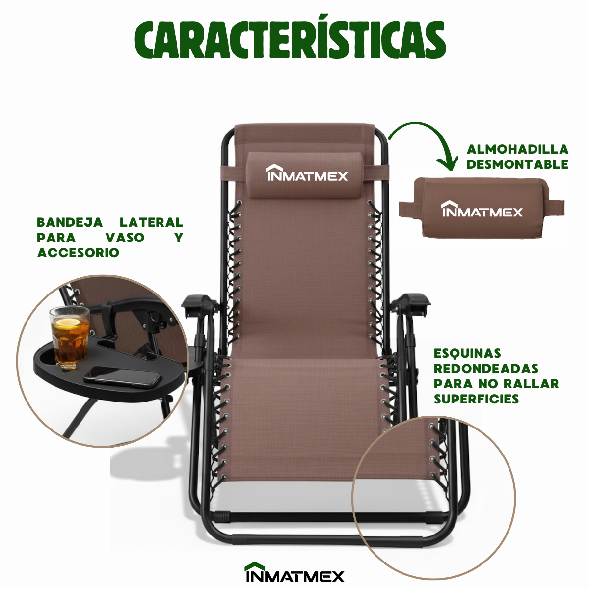 Camastro Gravedad Cero Cafe