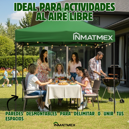 Carpa 3X3 M Verde Con Paredes demontables