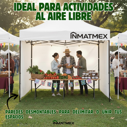 Carpa 3X3 M BlancaCon Paredes demontables