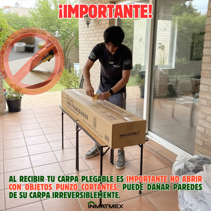 Carpa 3X3 M BlancaCon Paredes demontables