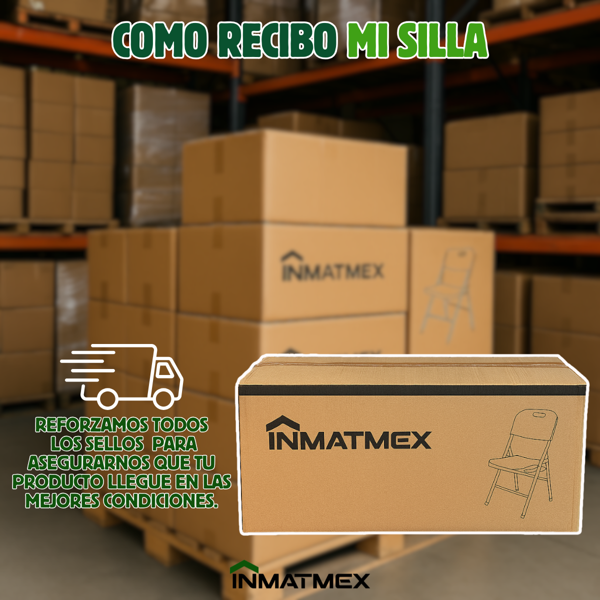 Silla Plegable Negra Inmatmex
