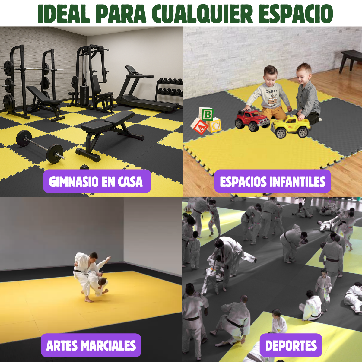 Tatami Negro-Amarillo