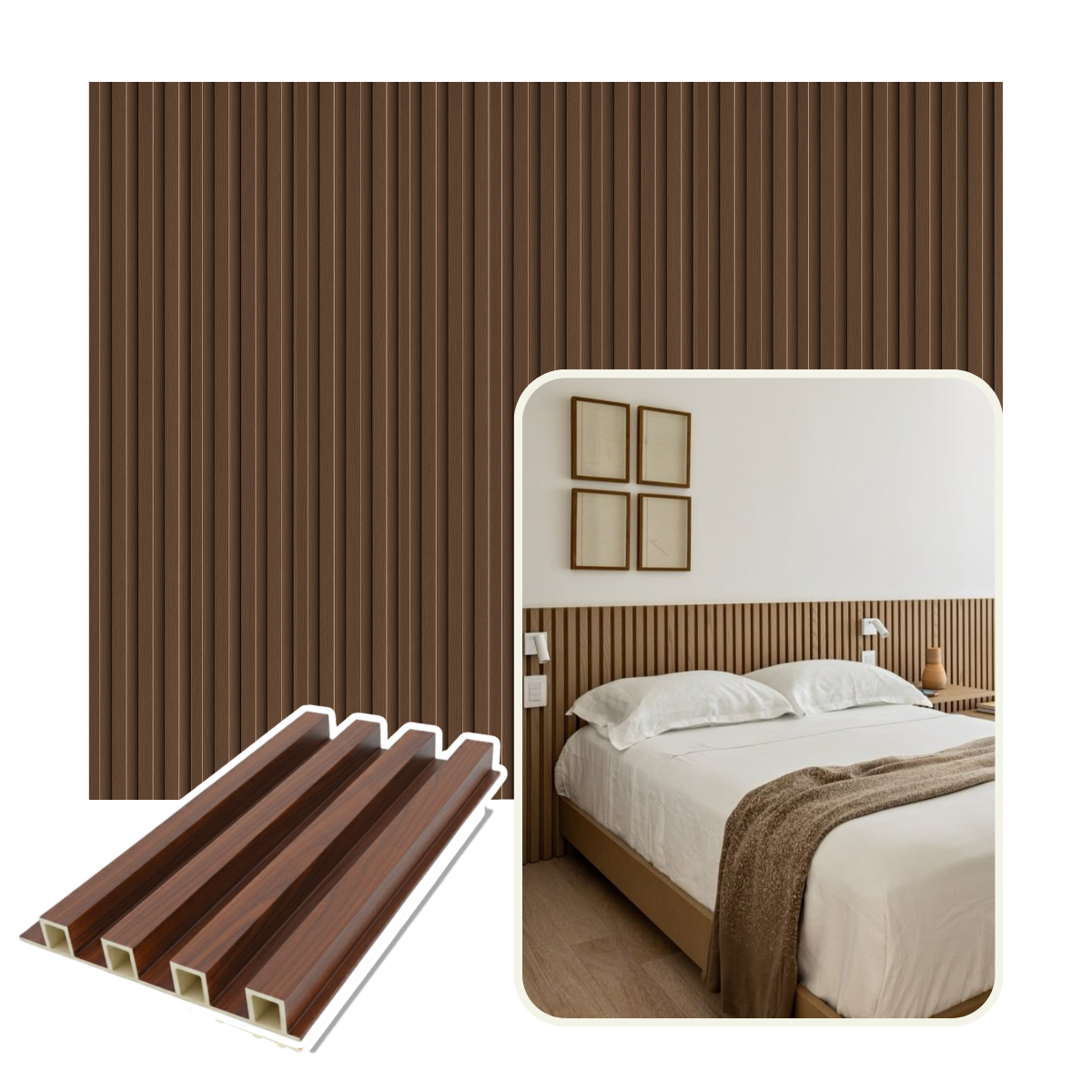 Lambrin WPC Para Interior - CEDRO ROJO 100 CM