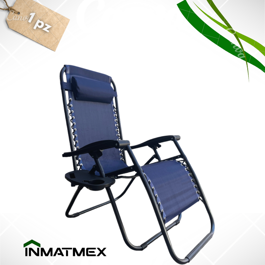 Silla Camastro Negro Plegable Reclinable Gravedad Cero, Calidad Y Comodidad.