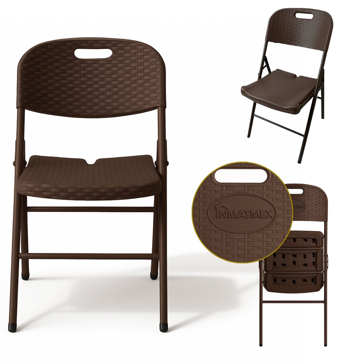 Silla Plegable Cafe Tipo Ratan