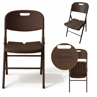 Silla Plegable Cafe Tipo Ratan