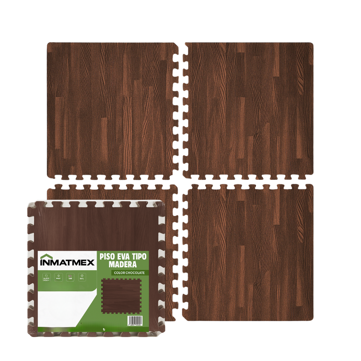 Piso EVA Madera Chocolate