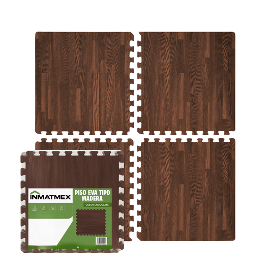 Piso EVA Madera Chocolate